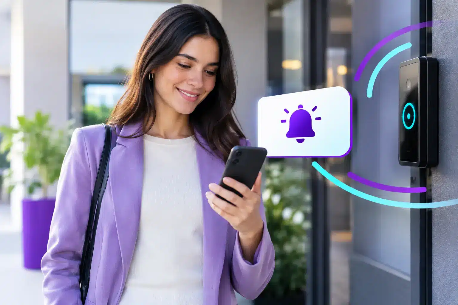 Notificaciones de acceso para residentes seguras
